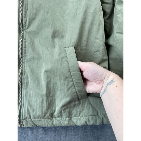 Bleecker and Broad Bomber Jacket Mens L Green Zip Up Lightweight Casual Fall - Picture 3 of 8